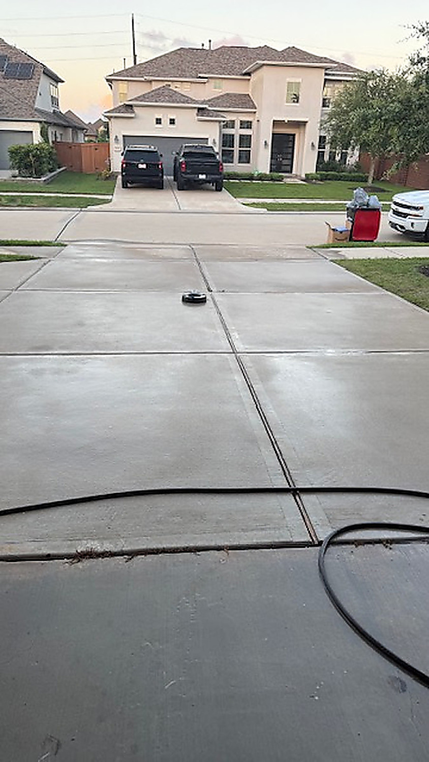 Finished driveway cleaning