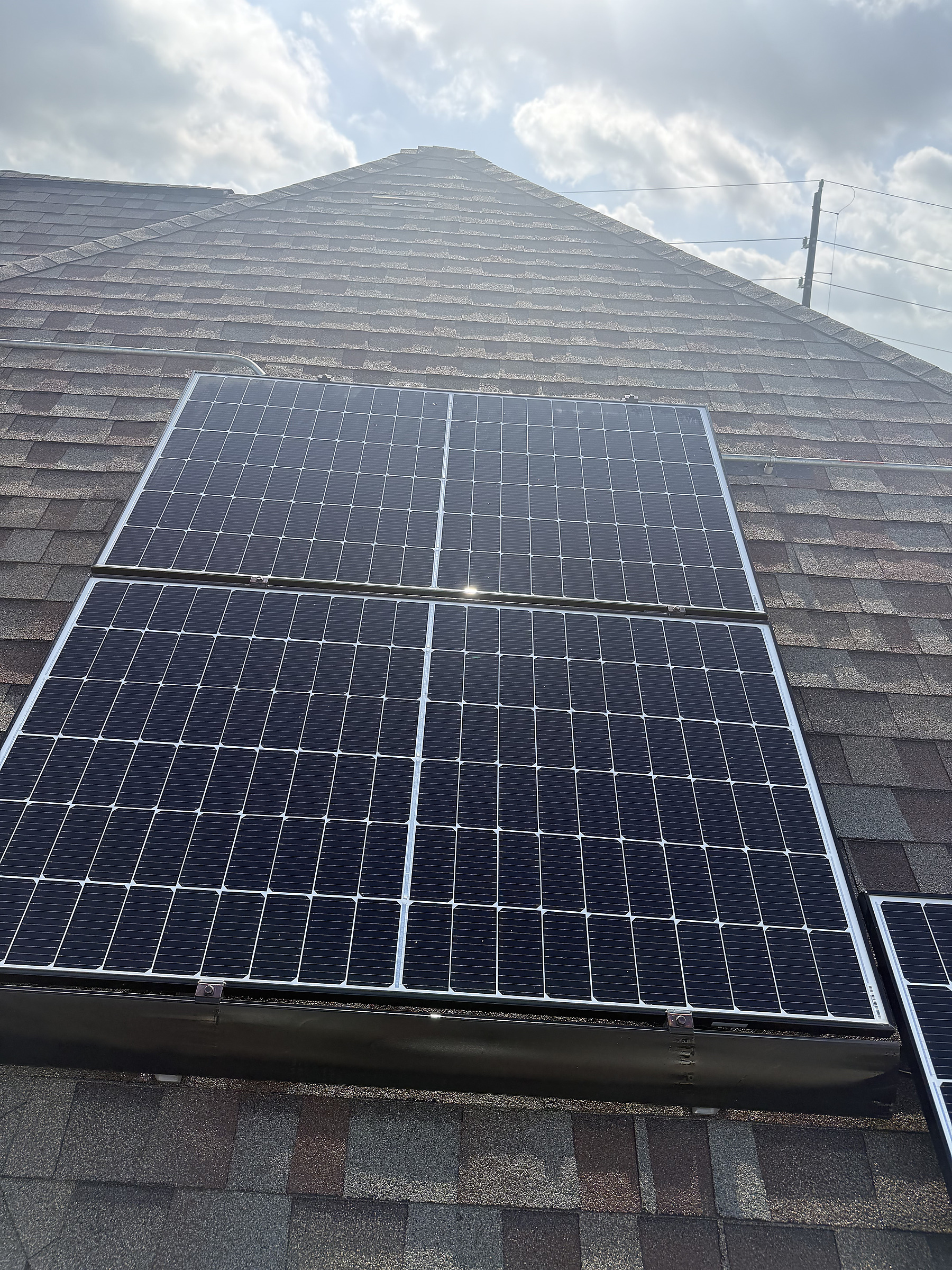 Clean solar panels after service