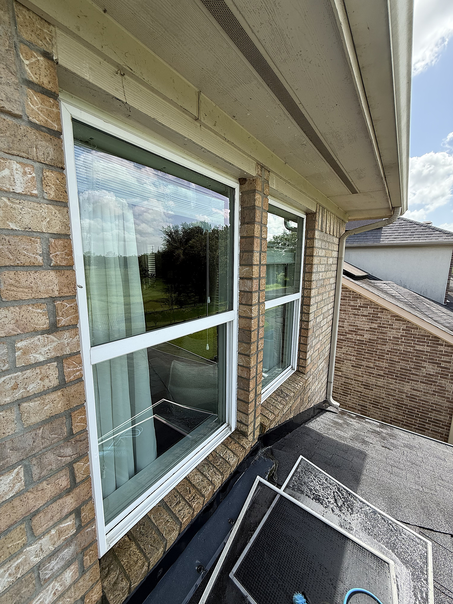 After upper window cleaning