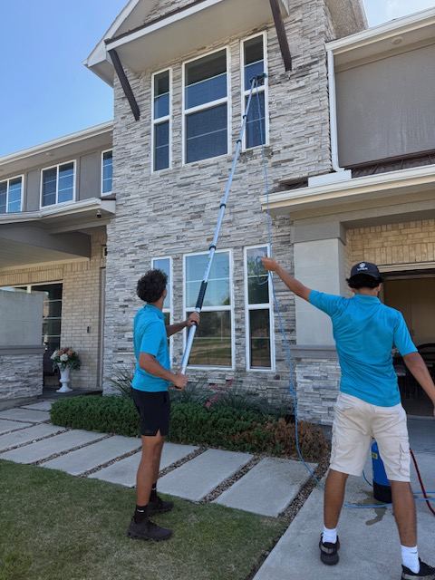 Two story window cleaning in Richmond TX